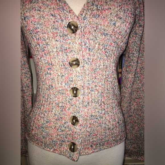 Madewell Shrunken Marled Ribbed Knit Cardigan - Picture 5 of 9